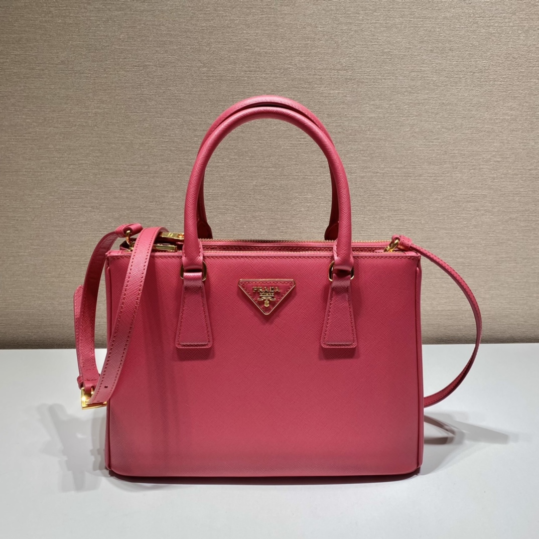 Prada Medium Galleria Saffiano Leather Bag Tote Shoulder Bag Petal Pink 1BA863